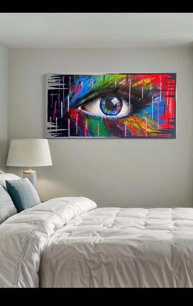 Tableau contemporain - L'Oil des émotions, tableau Unique !