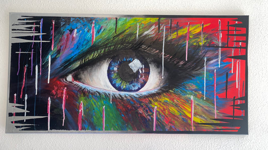 Tableau contemporain - L'Oil des émotions, tableau Unique !