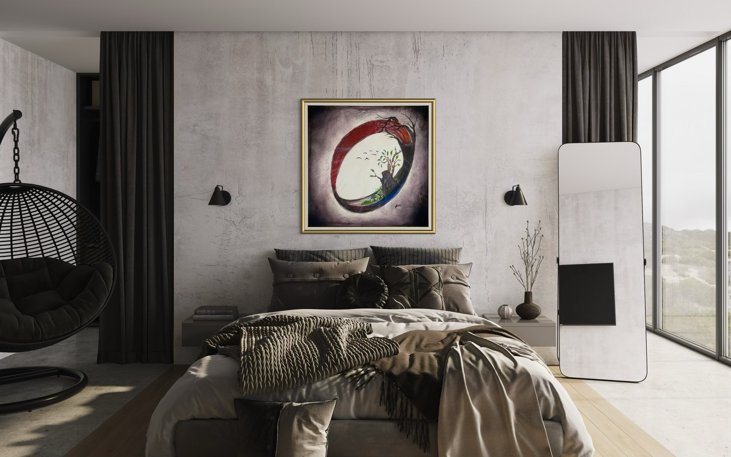 “Cycle de Vie – Renaissance de la Nature” | Œuvre Contemporaine Unique ✨ (tableau Unique)