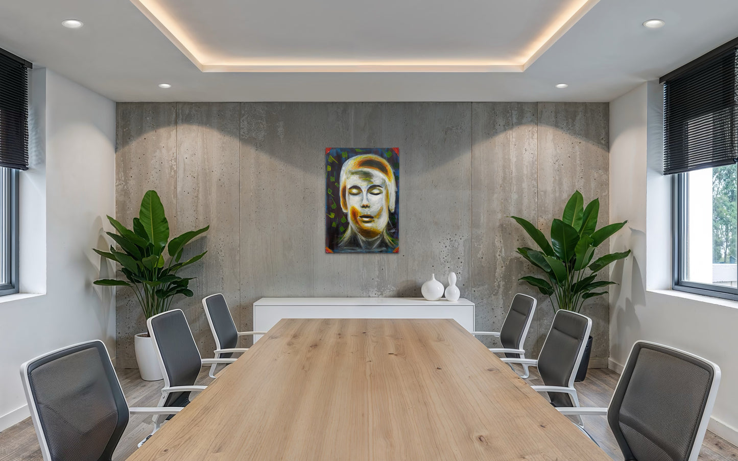 Œuvre originale – Tableau contemporain expressif (Pièce unique) «L’Or du silence » «l’état de grâce » «au delà du regard » «sans bruit»