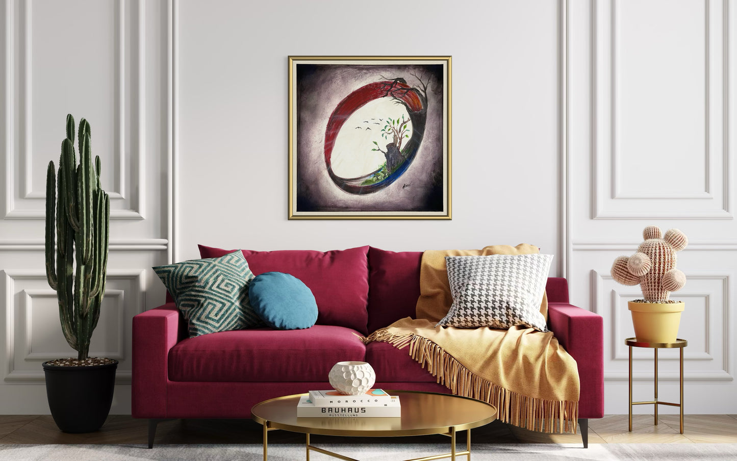 “Cycle de Vie – Renaissance de la Nature” | Œuvre Contemporaine Unique ✨ (tableau Unique)